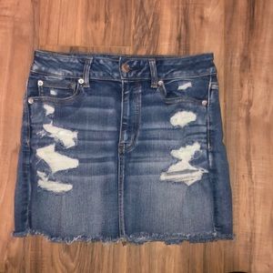 american eagle jean skirt